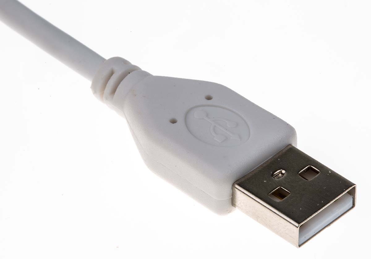 RS PRO USB 2.0, Male USB A to Male USB A, 1m