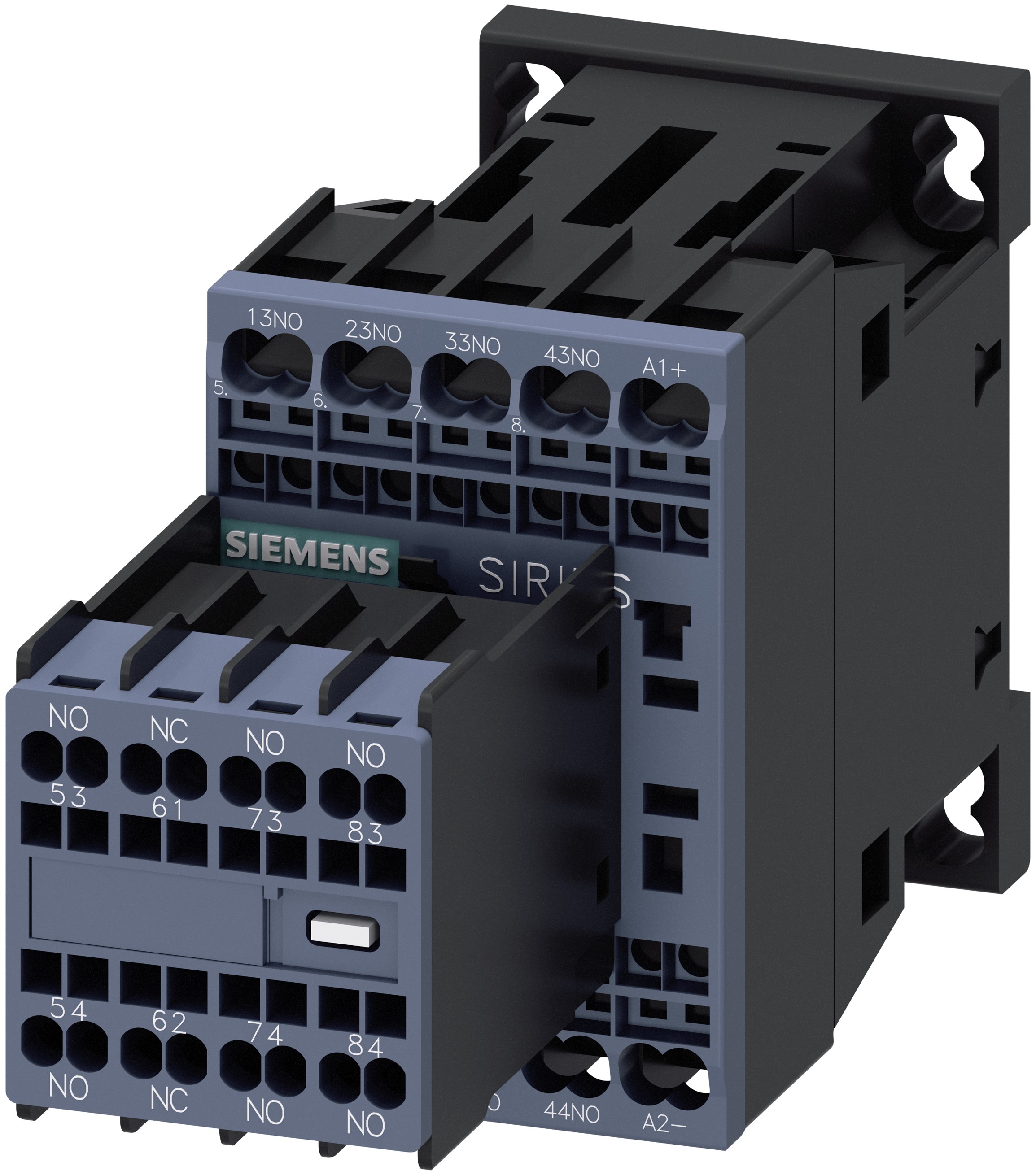 Siemens SIRIUS 3RH2 Contactor Relay, 10 A, 7NO + 1NC, 600 V dc, 690 V ac