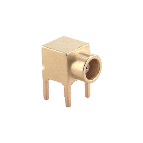 Huber+Suhner 85_MCX Series Socket Through Hole Coaxial PCB Connector, 50Ω, PCB Termination, Right Angle Body