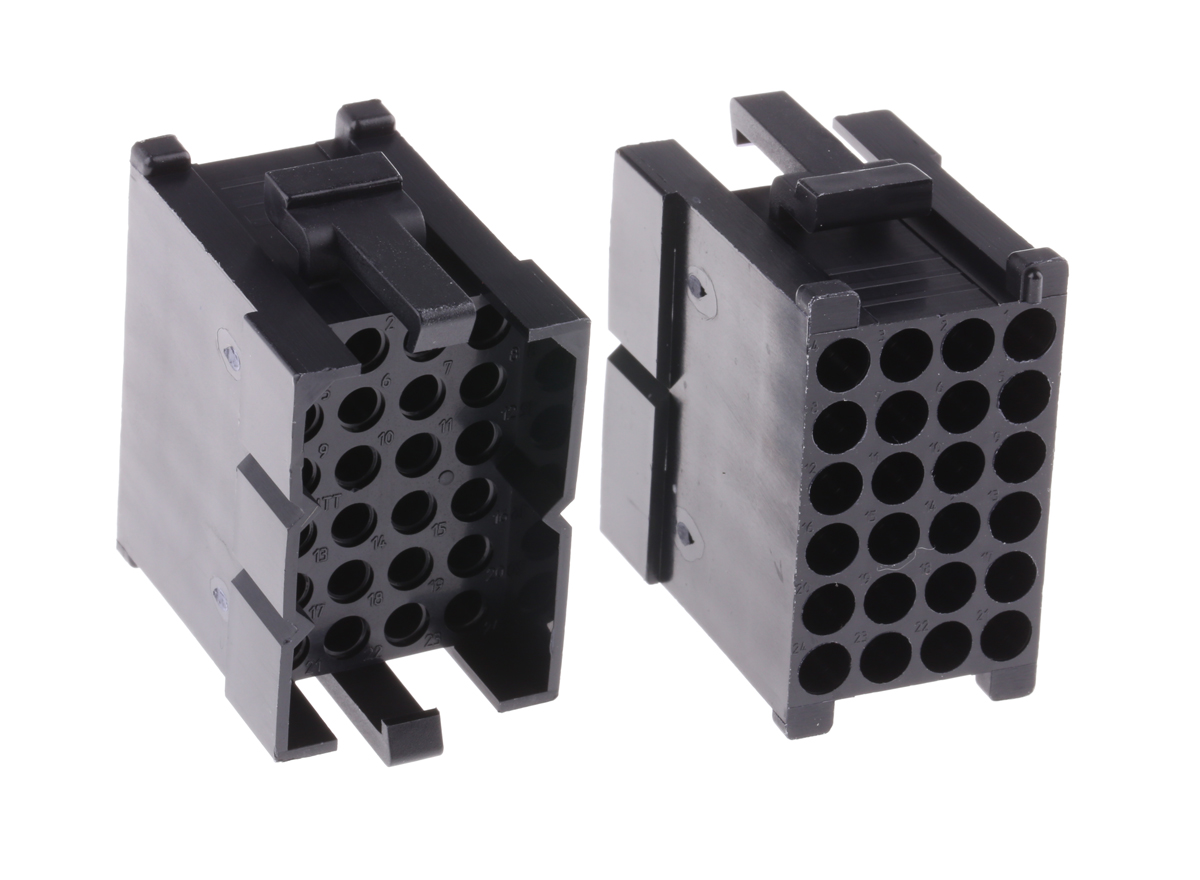 ITT Cannon, Trident Male Connector Housing, 5.08mm Pitch, 24 Way, 4 Row
