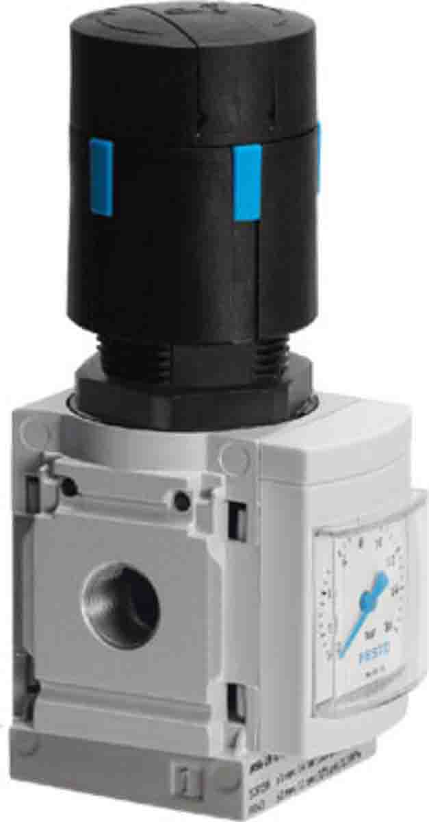 Festo G 1/4 Pneumatic Regulator - 0.5bar to 12bar, 14bar max. input, 529485