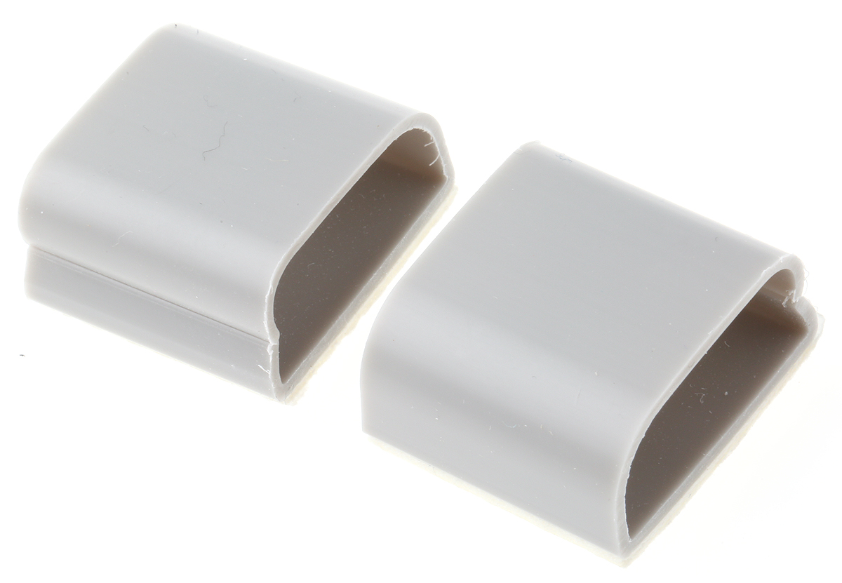 RS PRO Grey PVC Duct clip, 9.5mm Max. Bundle