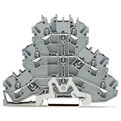 WAGO 2002-3218 TOPJOB S Series Grey, 2.5mm², 3-Level, Push In Termination, ATEX, CSA, IECEx