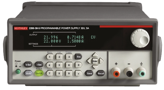 Keithley 2200 Series Digital Bench Power Supply, 20V, 5A, 1-Output, 100W - UKAS Calibrated