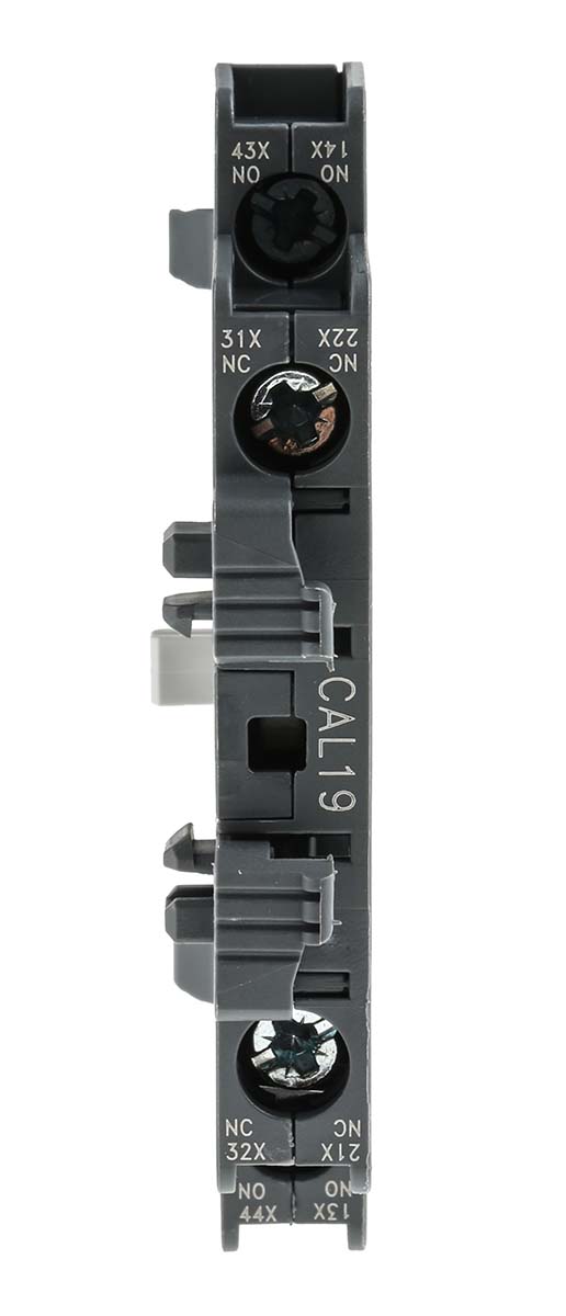 ABB Auxiliary Contact, 4 Contact, 2NC + 2NO, Side Mount CAL19