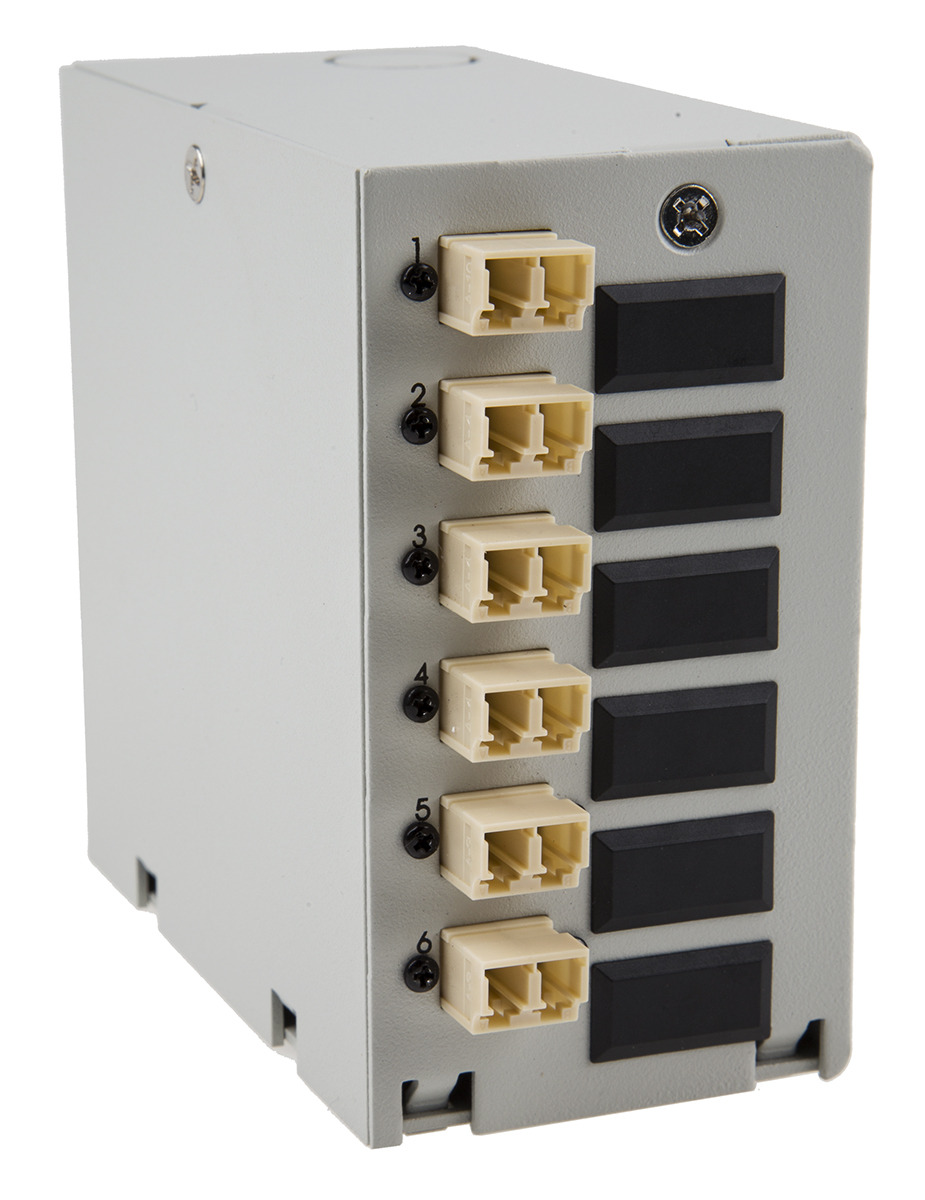 RS PRO Din Rail Demarcation BoxSeries, 6 Port LC, Multimode Demarcation Box