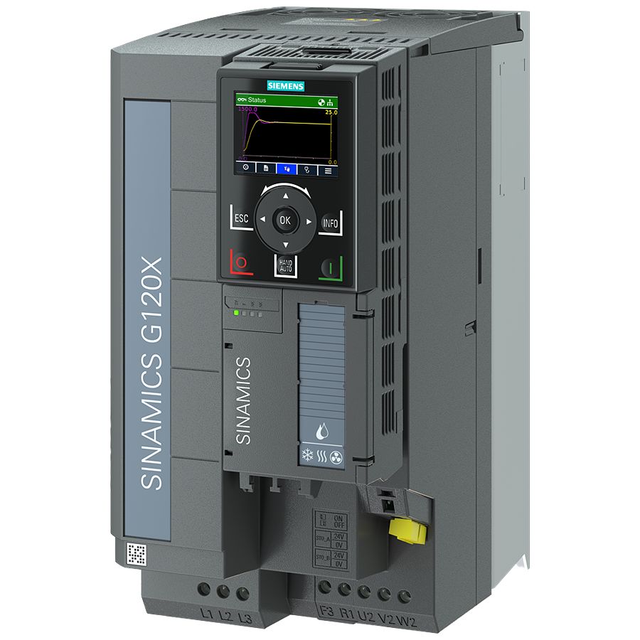 Siemens Inverter Drive, 15 kW, 3 Phase, G120X Series 480 V 43 A