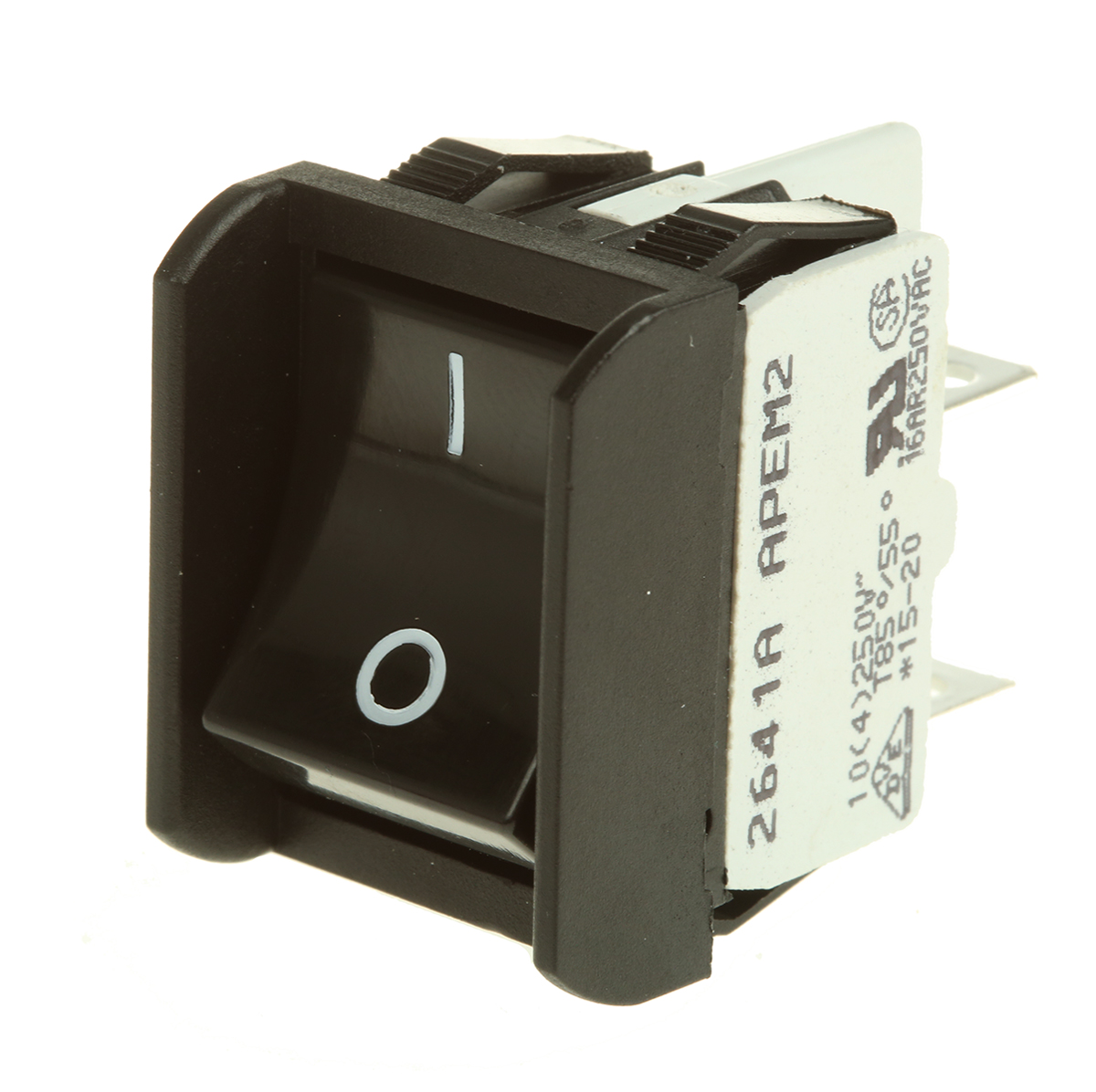Apem DPST, On-Off Rocker Switch Panel Mount