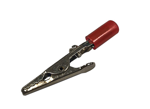 RS PRO Crocodile Clip, Nickel Plated Contact, 4A, Red