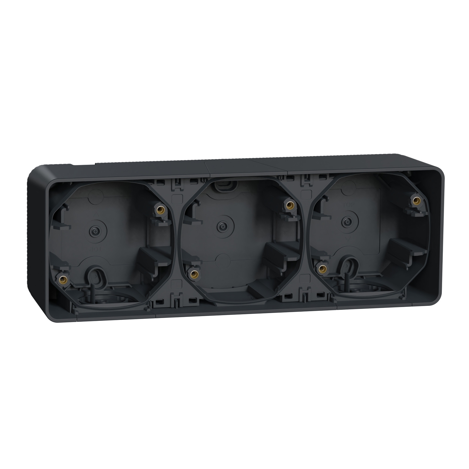 Schneider Electric Mureva Styl Grey PP Junction Box, IP55,  Surface Mount, 3 Gangs, 54 x 76mm