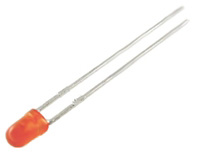 Kingbright2.5 V Orange LED 3mm Through Hole, L-7104NC
