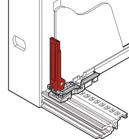 nVent SCHROFF Red PBT Locking Handle