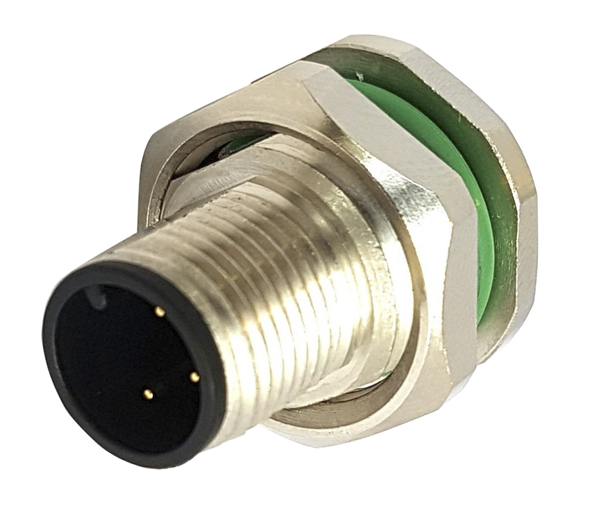Bulgin Circular Connector, 5 Contacts, Rear, M12 Connector, Socket, Male, IP67, Buccaneer M12 Series
