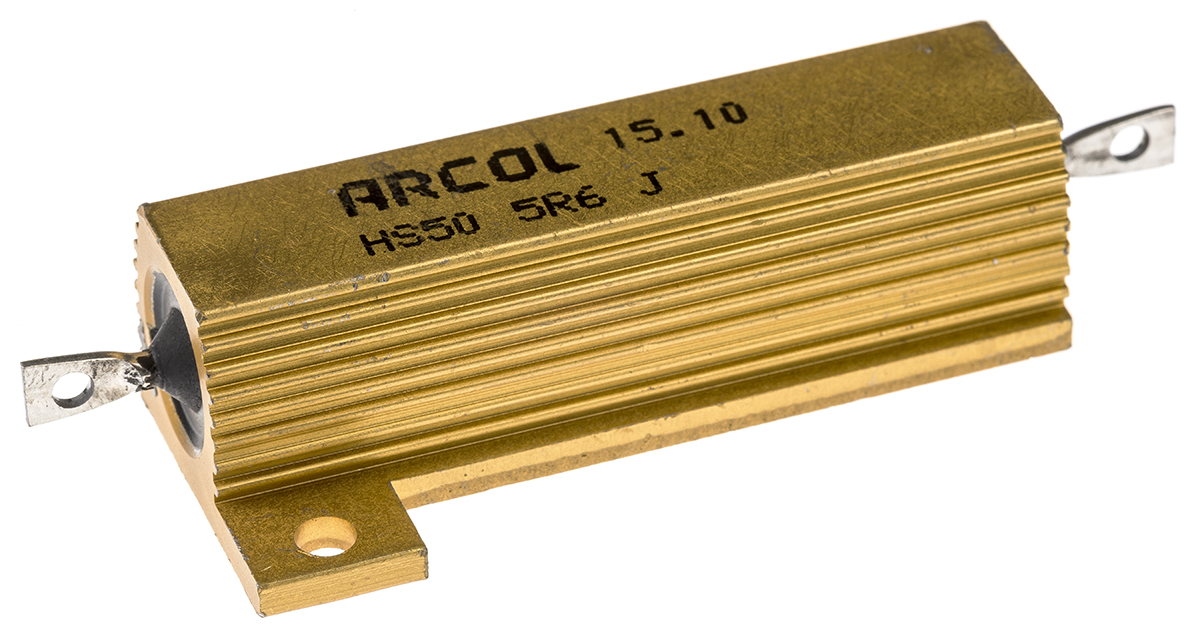 Arcol, 5.6Ω 50W Wire Wound Chassis Mount Resistor HS50 5R6 J ±5%