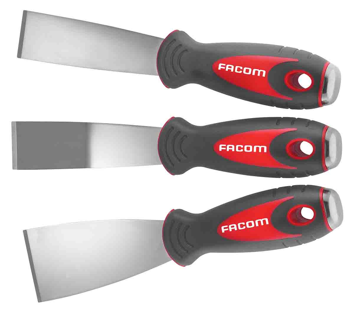Facom Stainless Steel Comfort Grip Scrapers, 3 piece