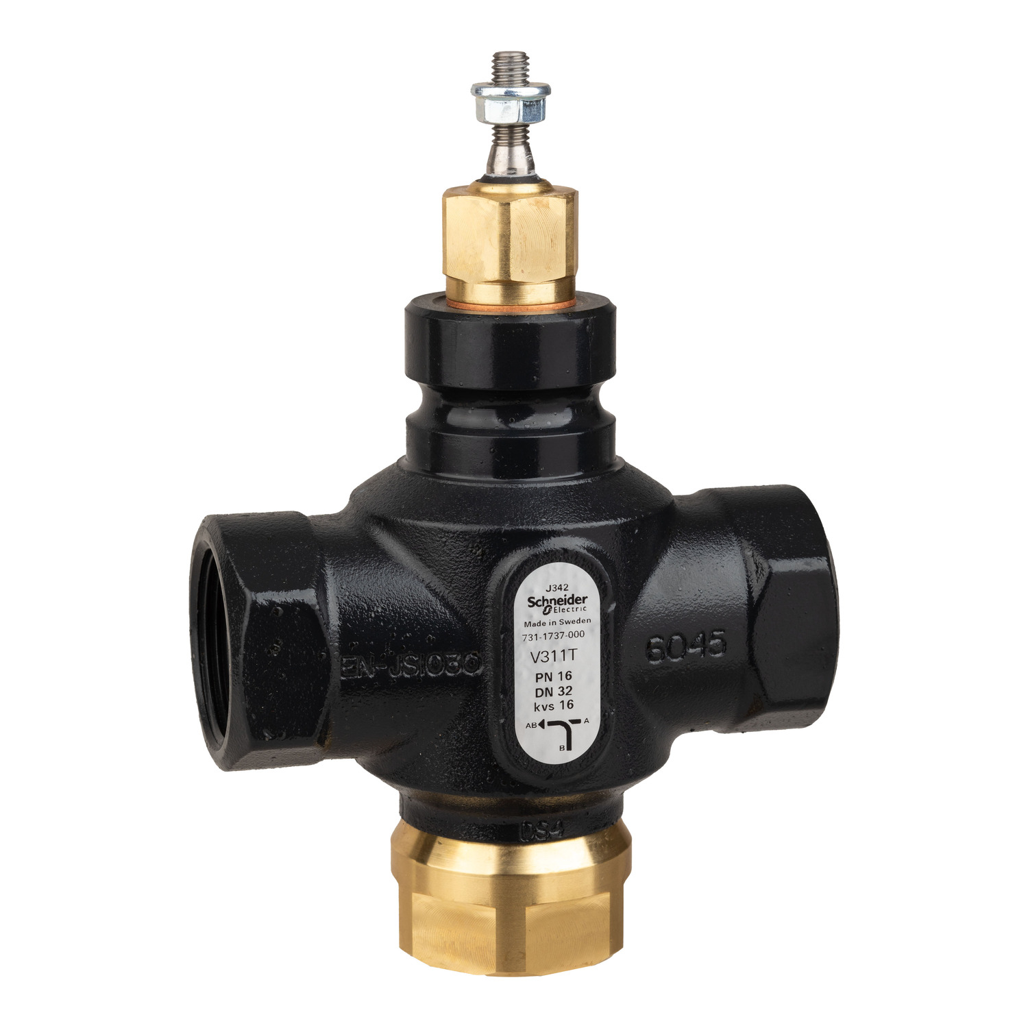 Schneider Electric Cast Iron Globe Valve 7311737000, 1-1/4 in Rp Female 399.9 kPa