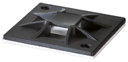 HellermannTyton Black Cable Tie Mount 30 mm x 30mm, 5.1mm Max. Cable Tie Width