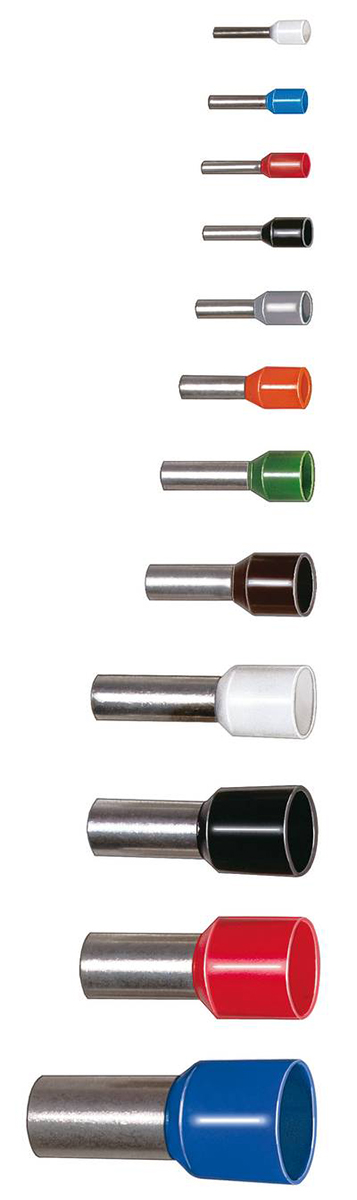 SES Sterling, PLIO Insulated Crimp Bootlace Ferrule, 8mm Pin Length, 1.4mm Pin Diameter, 0.5mm² Wire Size, White