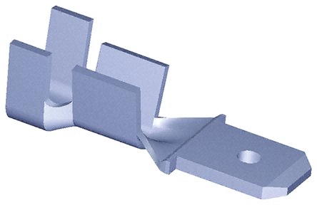TE Connectivity FASTON .187 Uninsulated Male Spade Connector, Tab, 4.75 x 0.81mm Tab Size, 0.8mm² to 2mm²