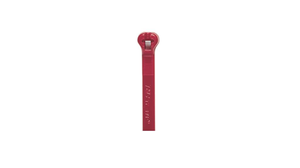Thomas & Betts Cable Ties, 186mm x 4.8 mm, Red Nylon, Pk-1000