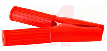 Mueller Electric Crocodile Clip, Copper Contact, 75A, Red