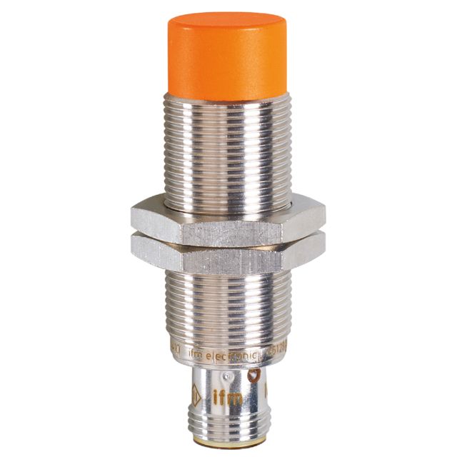 ifm electronic Inductive Threaded Barrel Proximity Sensor, M18, 8 mm Detection, PNP NO, 10 → 30 V dc