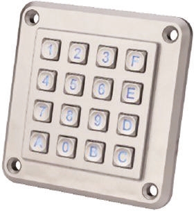 EOZ IP67 16 Key ABS Illuminated Keypad