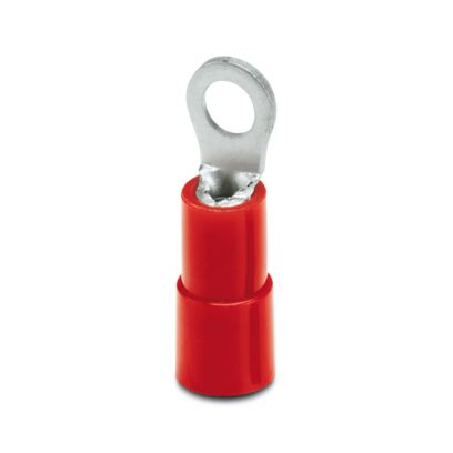 Phoenix Contact Uninsulated Ring Terminal, M3mm Stud Size, Red