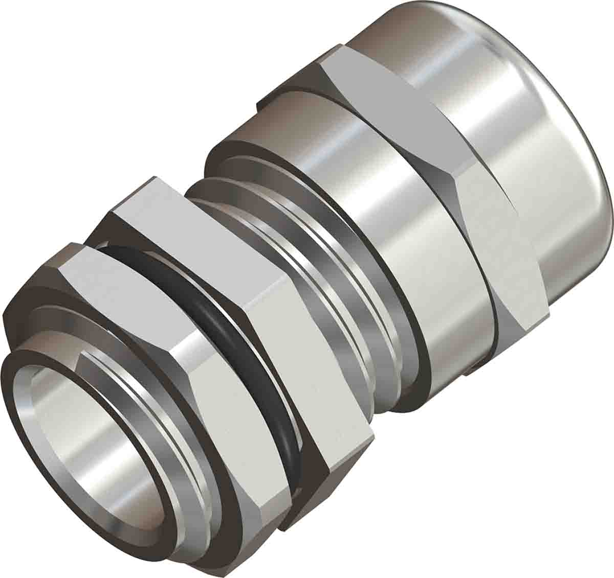 RS PRO Silver Metal Cable Gland, PG11 Thread, 5mm min., 10mm max., IP68