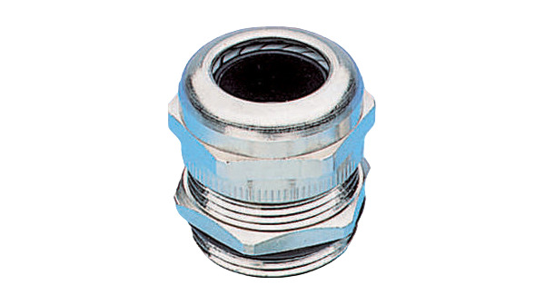 Hummel HSK-M-EMV-D Series Silver Nickel Plated Brass Cable Gland, M25 Thread, 13mm min., 18mm max., IP68, IP69K