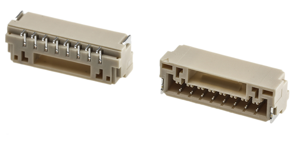 JST GH Series Right Angle Surface PCB Header, 8 Contact(s), 1.25 mm Pitch, 1 Row, Shrouded