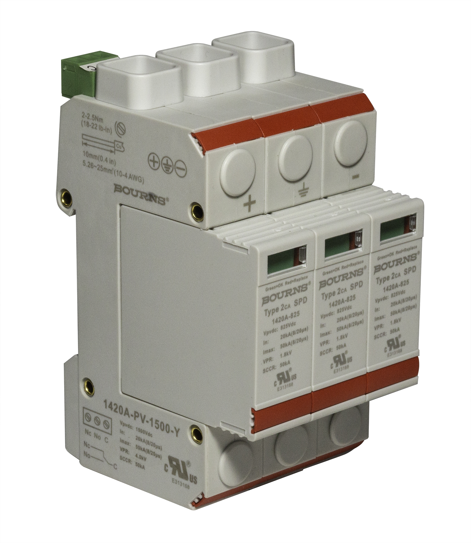 Bourns Surge Protector, 50kA, 4kV, DIN Rail Mount