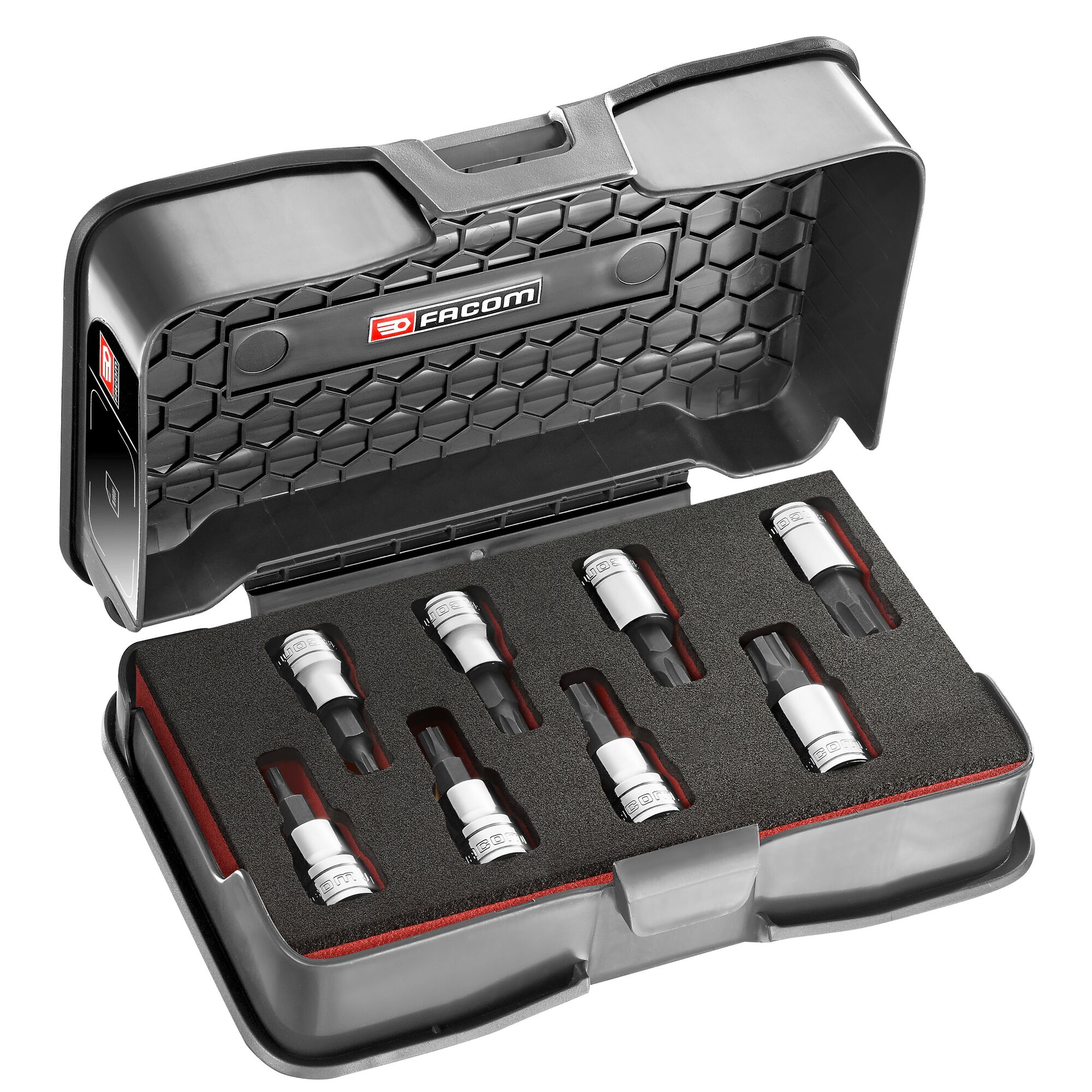 Facom 8-Piece Metric 3/8 in Bit Socket Set , 6 point