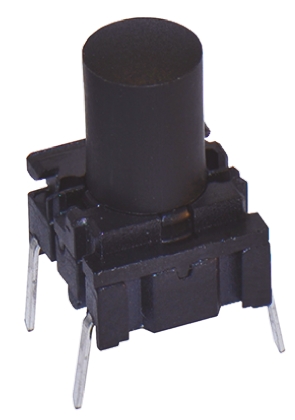 MEC IP67 Black Cap Tactile Switch, SPST 50 mA @ 24 V dc
