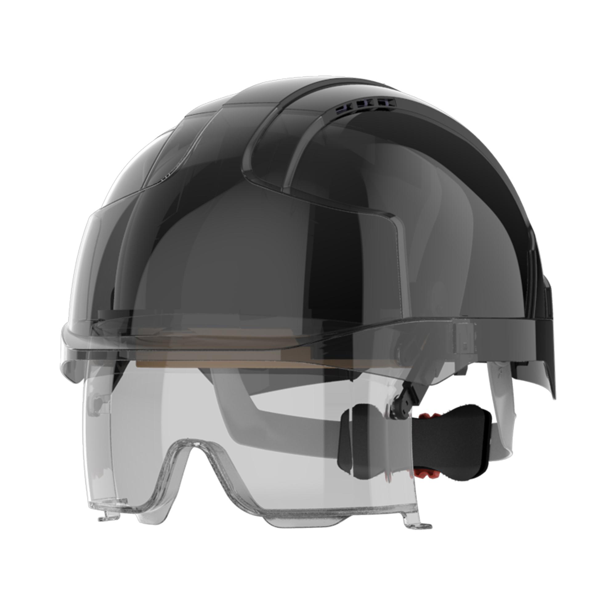 JSP EVOVISTAlens Black Safety Helmet, AdjustableVentilated