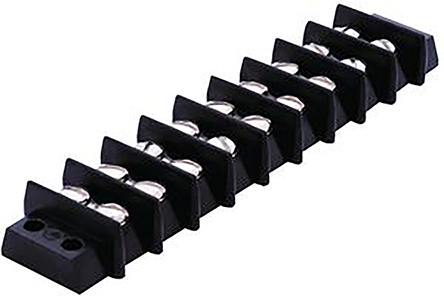 Cinch Barrier Strip, 10 Contact, 11.13mm Pitch, 2 Row, 20A, 250 V ac