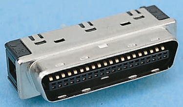 3M 101 40 Way Cable Mount D-sub Connector Plug, 1.27mm Pitch