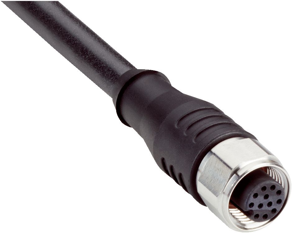 SICK Female 4 way Straight M12 to Male 4 way Straight M12 Connector Cable, 5 m