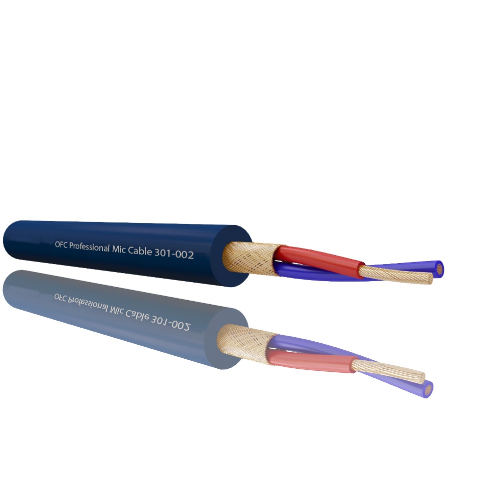 RS PRO 2 Core Microphone, 0.25 mm² CSA Screened, 6.35mm od, 100m, Blue