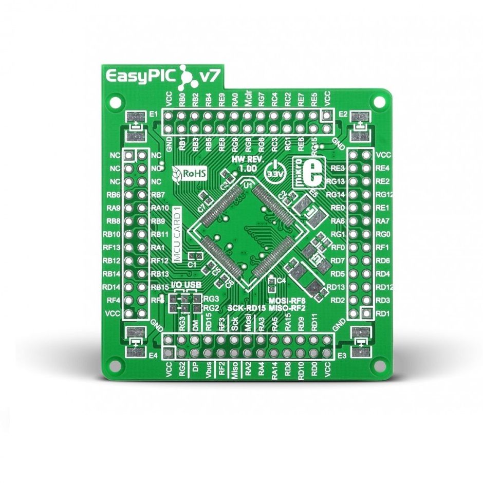 Brand-Rex EasyPIC Fusion v7 Empty MCUcard1 Microcontroller MCU Card MIKROE-1289