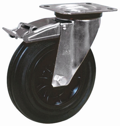 LAG Braked Swivel Castor Wheel, 75kg Capacity, 100mm Wheel