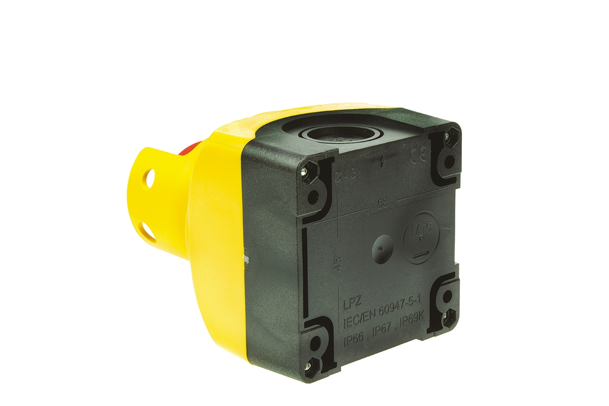 Lovato S1P Series Twist Release Emergency Stop Push Button, Surface Mount, 1NC, IP66, IP67, IP69K