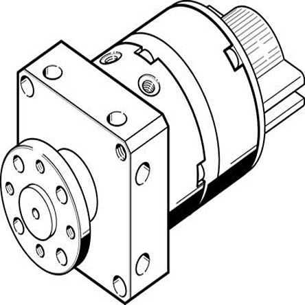 Festo DSM Series 8 bar Double Action Pneumatic Rotary Actuator, 180° Rotary Angle, 8mm Bore