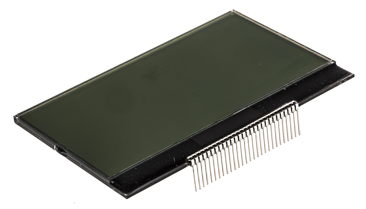 Displaytech 64128M-COG-FA-BC Graphic LCD Display, Black on, Reflective