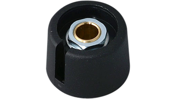 OKW 23mm Black Potentiometer Knob for 6.35mm Shaft Round Shaft, A3023639