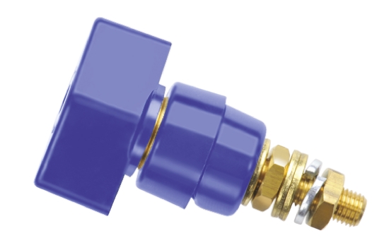 Schutzinger 4mm Blue Terminal Post, 1kV, 63A, M6 x 0.75 Thread