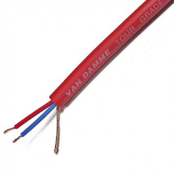 Van Damme Microphone Cable, 0.22 mm² CSA Screened, 6.35mm od, 100m, Red