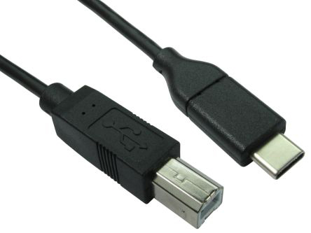 RS PRO USB 2.0, Male USB C to Male USB B, 2m