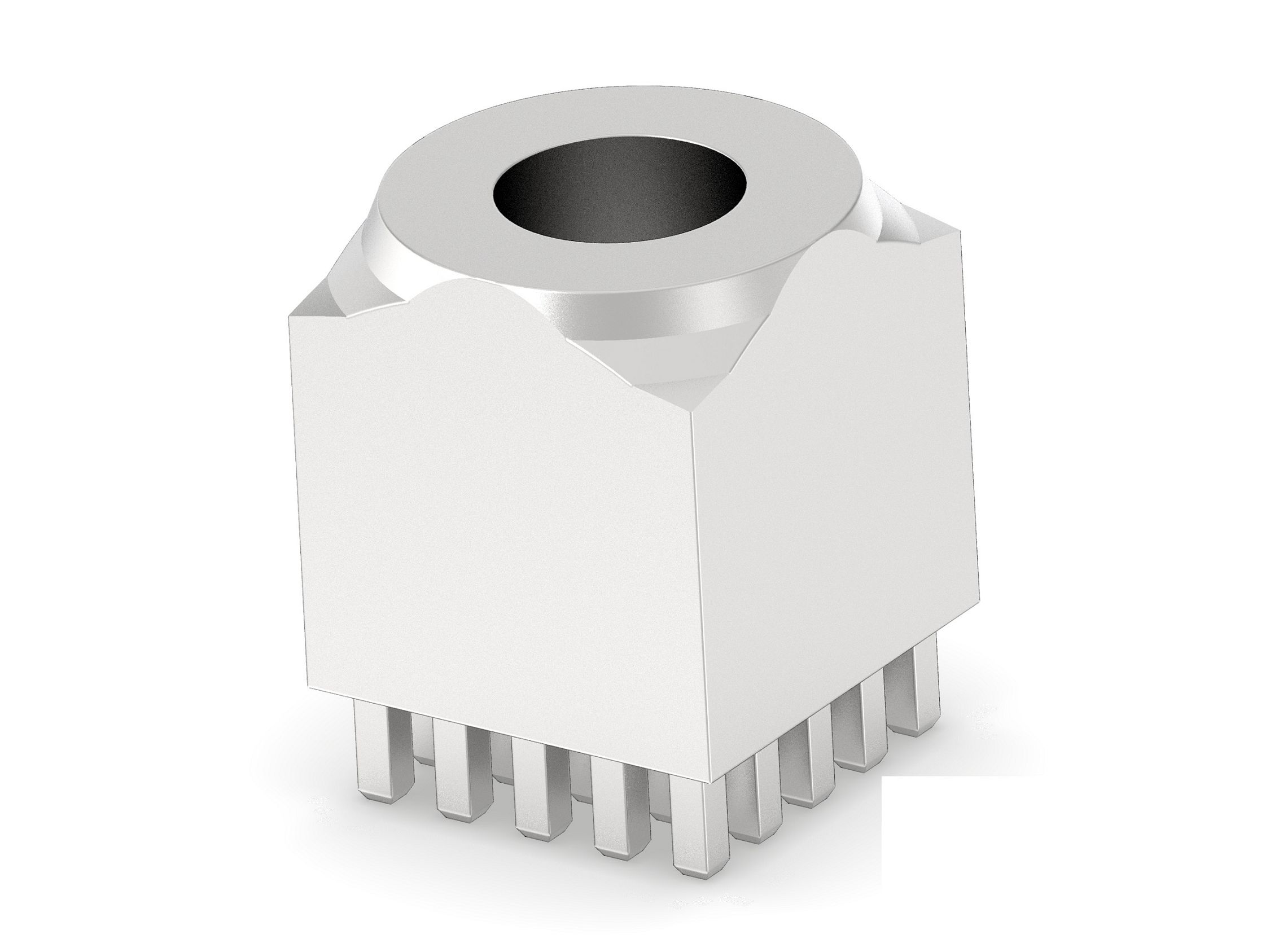 ERNI 225685 Series Vertical Surface PCB Header, 1 Contact(s), 1 Row, Shrouded