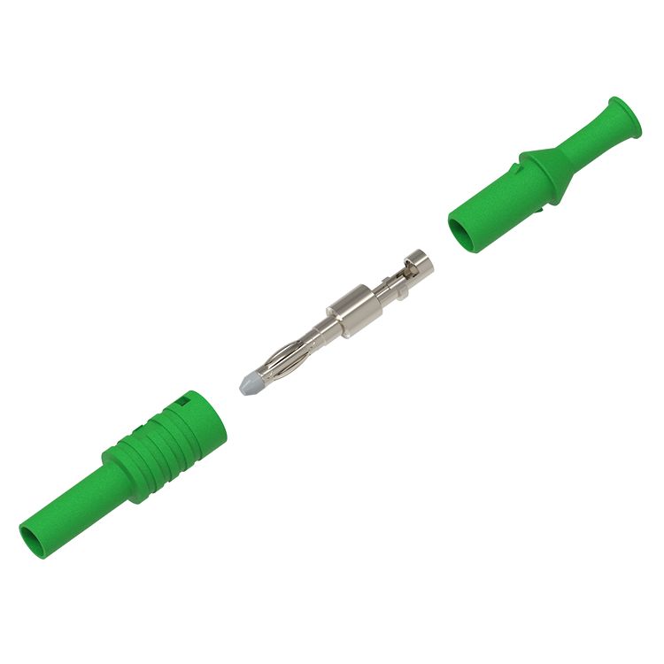 Electro PJP Green Male Banana Plug, 4 mm Connector, Solder Termination, 36A, 1kV, Nickel Plating